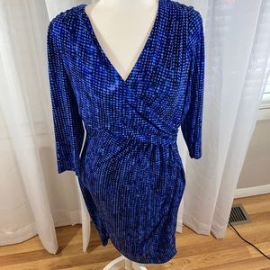 Lauren Ralph Lauren Blue Print Dress 14